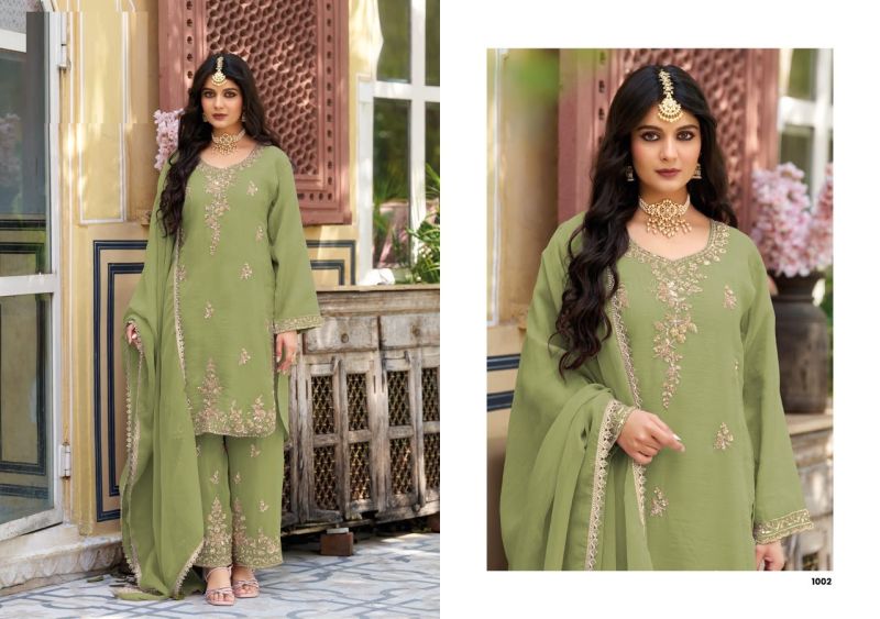 Monoco 1001 To 1003 Rose Gold Beads Work Salawar Kameez Catalog — Wholesale Readymade Suit wholesale from Surat - Gallery Image 3