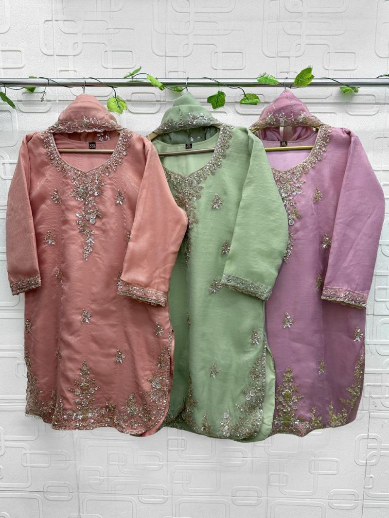 Monoco 1001 To 1003 Rose Gold Beads Work Salawar Kameez Catalog — Wholesale Readymade Suit wholesale from Surat - Gallery Image 4