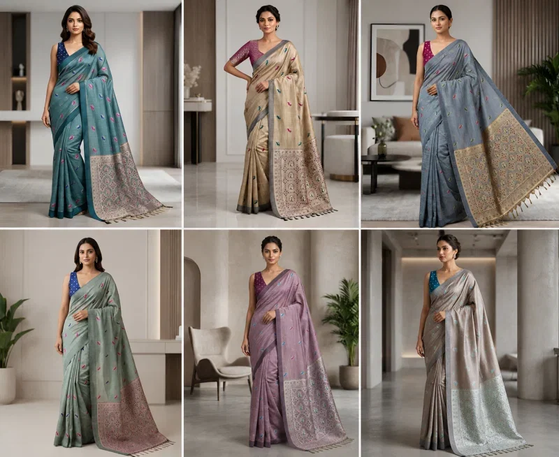 Mv Vis 17 Cotton Silk Digital Printed Saree Catalog — Organza Saree wholesale from Surat - Gallery Image 11