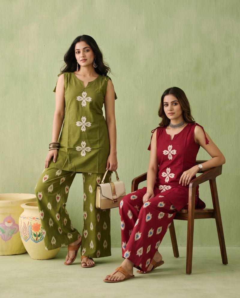 Naisha k 1149 Dhabu Cotton Embroidered Co Ord Set Catalog — Wholesale Kurtis, Vardan Ethnic wholesale from Surat — view 4