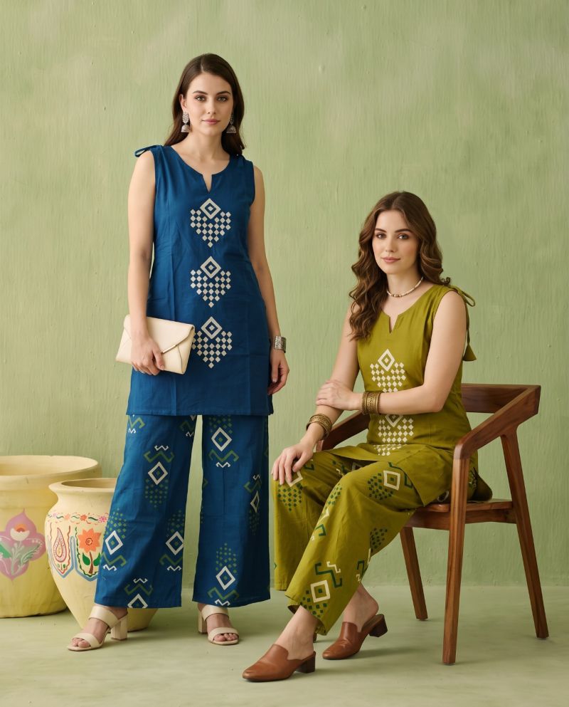 Naisha k 1149 Dhabu Cotton Embroidered Co Ord Set Catalog — Wholesale Kurtis, Vardan Ethnic wholesale from Surat — view 7