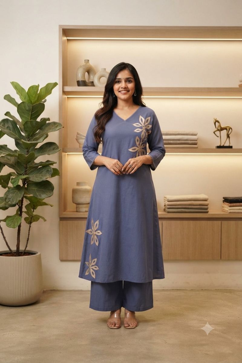 Naisha K 1164 Cotton Flex Print Fancy Kurti With Bottom Catalog — Wholesale Kurtis, Vardan Ethnic wholesale from Surat — view 2