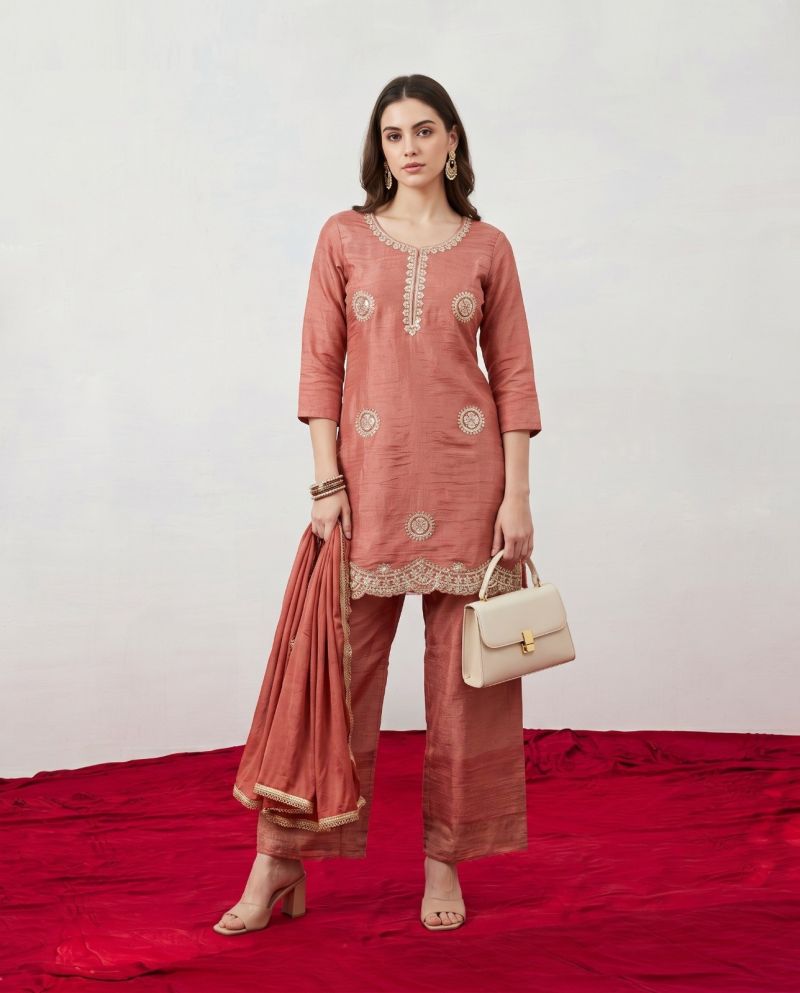 Naisha K 1174 Salsa Beads Work Kurti With Bottom Dupatta Catalog — Wholesale Kurtis, Vardan Ethnic wholesale from Surat — view 2