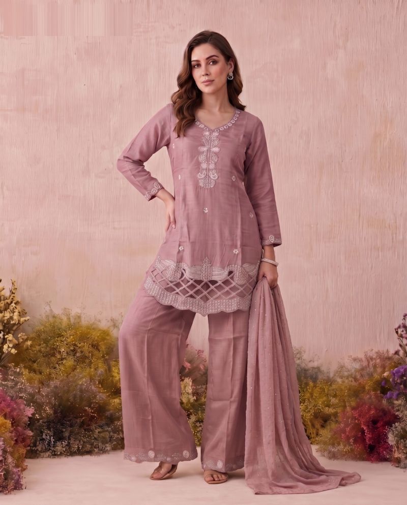 Naisha K 1179 Glass Beads Work Kurti With Bottom Dupatta Catalog — Wholesale Kurtis, Vardan Ethnic wholesale from Surat — view 5