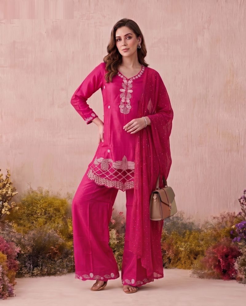 Naisha K 1179 Glass Beads Work Kurti With Bottom Dupatta Catalog — Wholesale Kurtis, Vardan Ethnic wholesale from Surat — view 10