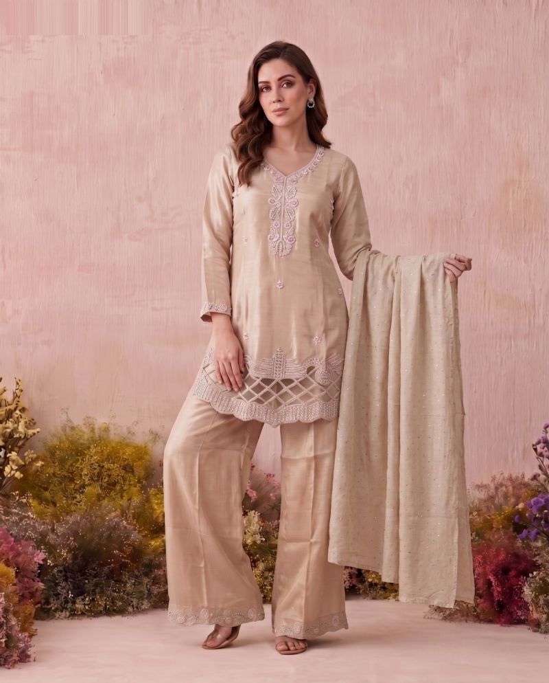 Naisha K 1179 Glass Beads Work Kurti With Bottom Dupatta Catalog — Wholesale Kurtis, Vardan Ethnic wholesale from Surat — view 11