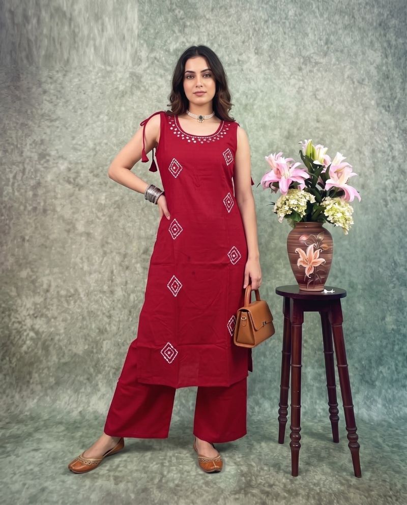 Naisha K 1189 Rayon Jacquard Manual Work Kurti With Bottom Catalog — Rayon Kurti, Naisha wholesale from Surat - Gallery Image 3