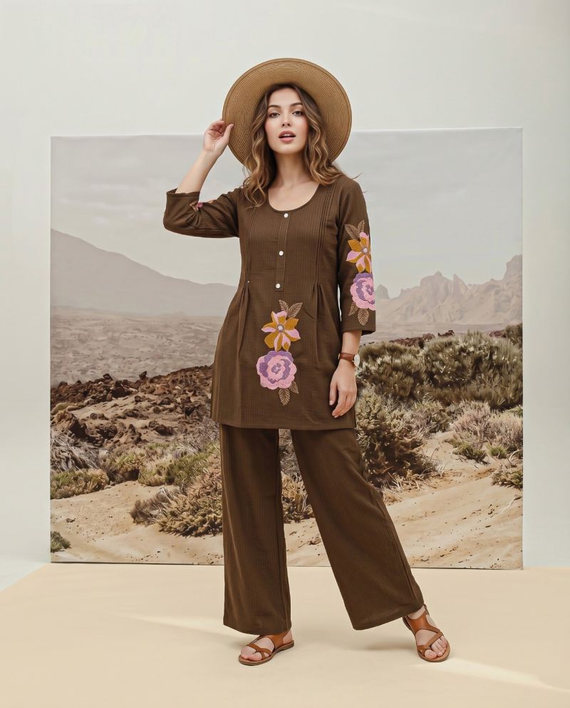 Naisha K 1203 Imported Viscose Heavy Work Fancy Co Ord Set Catalog — Wholesale Kurtis, Naisha wholesale from Surat - Gallery Image 4
