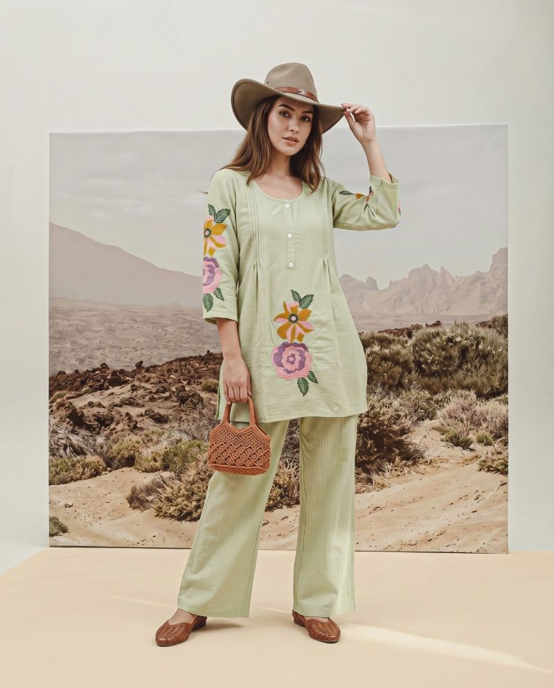 Naisha K 1203 Imported Viscose Heavy Work Fancy Co Ord Set Catalog — Wholesale Kurtis, Naisha wholesale from Surat - Gallery Image 7
