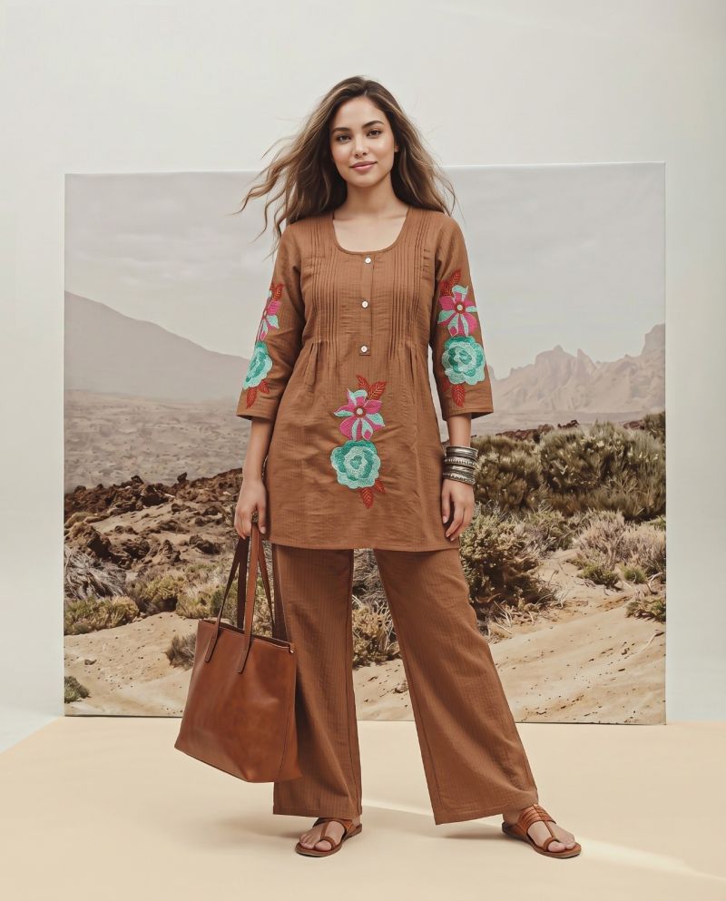 Naisha K 1203 Imported Viscose Heavy Work Fancy Co Ord Set Catalog — Wholesale Kurtis, Naisha wholesale from Surat - Gallery Image 8