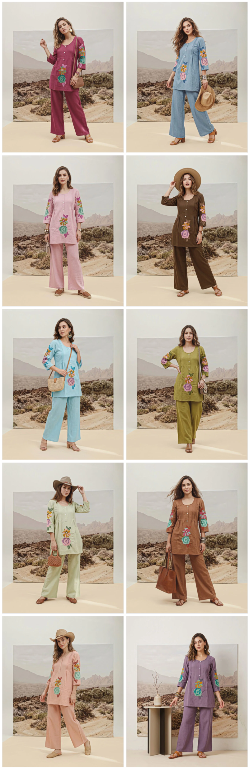 Naisha K 1203 Imported Viscose Heavy Work Fancy Co Ord Set Catalog — Wholesale Kurtis, Naisha wholesale from Surat — view 11
