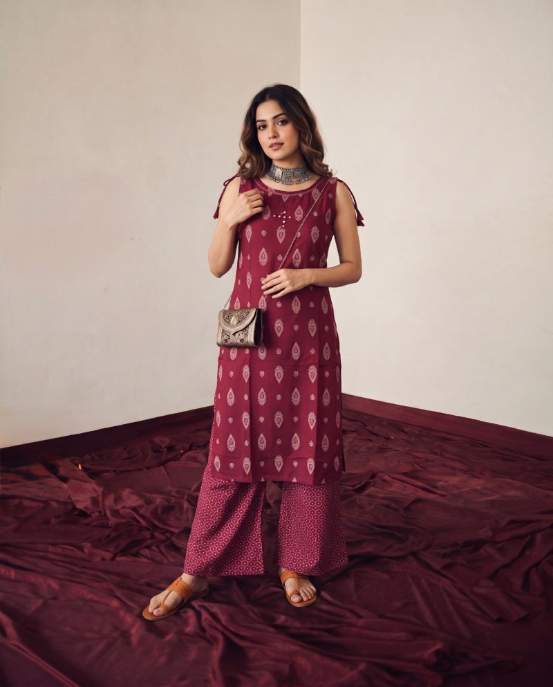 Naisha K 1212 Poly Rayon Print Manual Work Fancy Kurti With Bottom Catalog — Wholesale Kurtis, Naisha wholesale from Surat — Photo 4