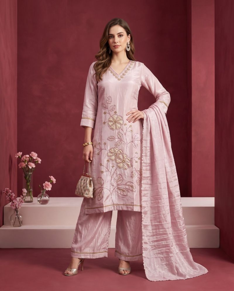 Naisha K 1213 Glass Crush Beads Work Kurti With Bottom Dupatta Catalog — Wholesale Readymade Suit, Naisha wholesale from Surat — view 4
