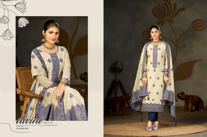 Radhika Azara Banarashi Adha Vol 13 Jam Cotton Jacquard Work Salwar Kameez