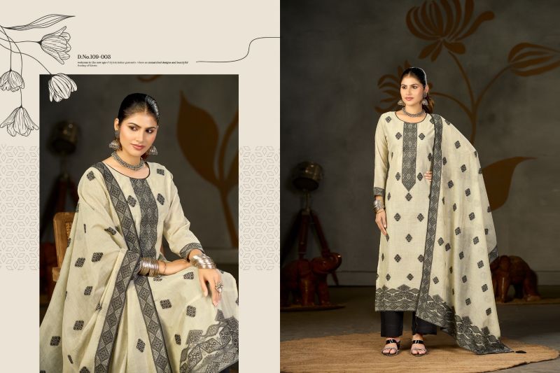Radhika Azara Banarashi Adha Vol 13 Jam Cotton Jacquard Work Salwar Kameez — Wholesale Readymade Suit, Vardan Ethnic wholesale from Surat — view 2