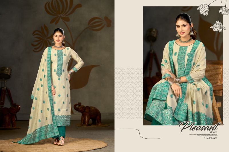 Radhika Azara Banarashi Adha Vol 13 Jam Cotton Jacquard Work Salwar Kameez — Wholesale Readymade Suit, Vardan Ethnic wholesale from Surat — view 3