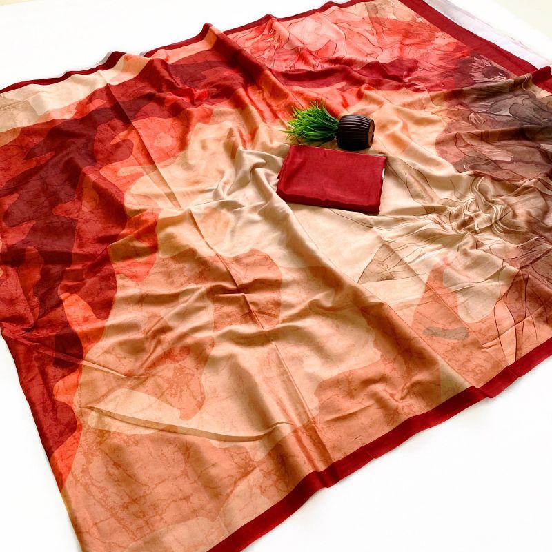 Rajyog Ruby Soft Crepe Italian Digital Printed Saree Catalog — Festival Sarees, Vardan Ethnic wholesale from Surat — view 6