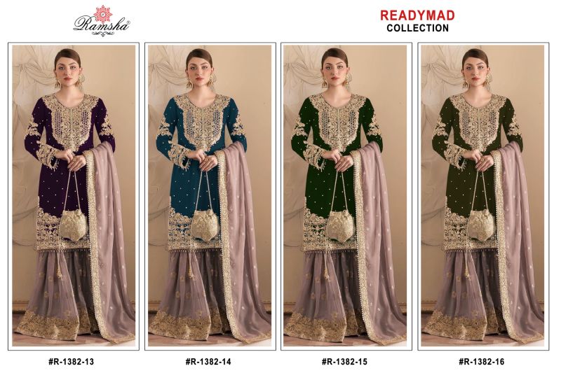 Ramsha R 1382 Nx Georgette Embroidery Work Pakistani Salwar Kameez — Wholesale Kurtis, Ramsha wholesale from Surat — view 2