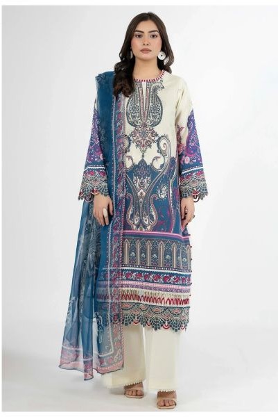 Ramsha Sana Safinaz Vol 4 Cambric Cotton Print Embroidered Salwar Kameez