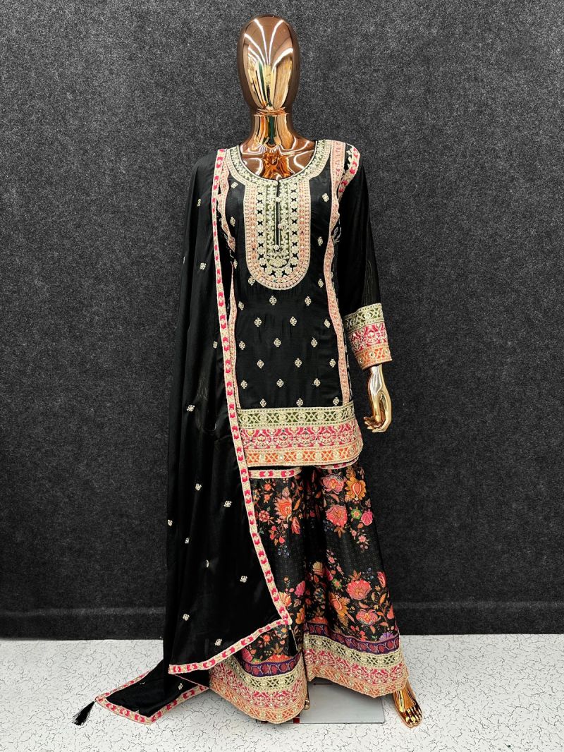 Rang 1841 And 1842 Chinon Sequence Embroidered Salwar Kameez — Wholesale Kurtis, Vardan Ethnic wholesale from Surat — view 6