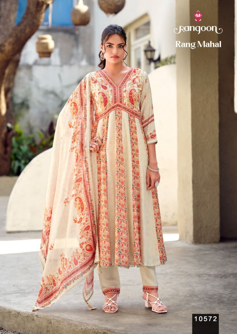 Rangoon Rang Mahal Muslin Printed Khatli Hand Work Salwar Kameez Catalog — Wholesale Kurtis, Rangoon wholesale from Surat - Gallery Image 3