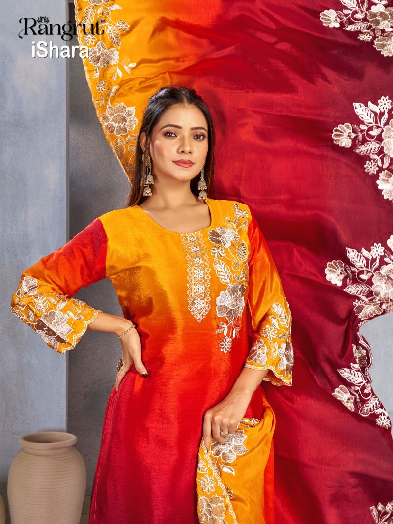 Rangrut Ishara Chinon Embroidery Salwar Kameez Catalog — Wholesale Kurtis, Vardan Ethnic wholesale from Surat — view 8