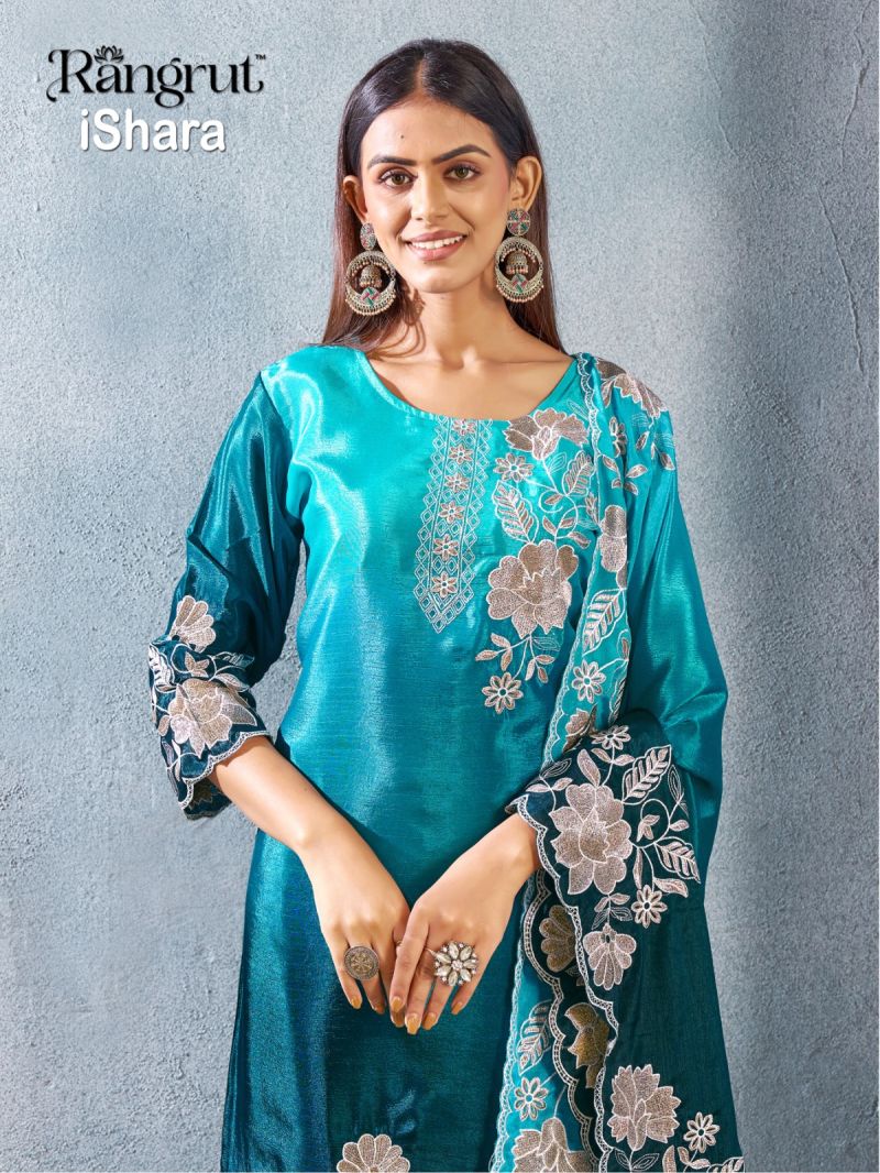Rangrut Ishara Chinon Embroidery Salwar Kameez Catalog — Wholesale Kurtis, Vardan Ethnic wholesale from Surat — view 10