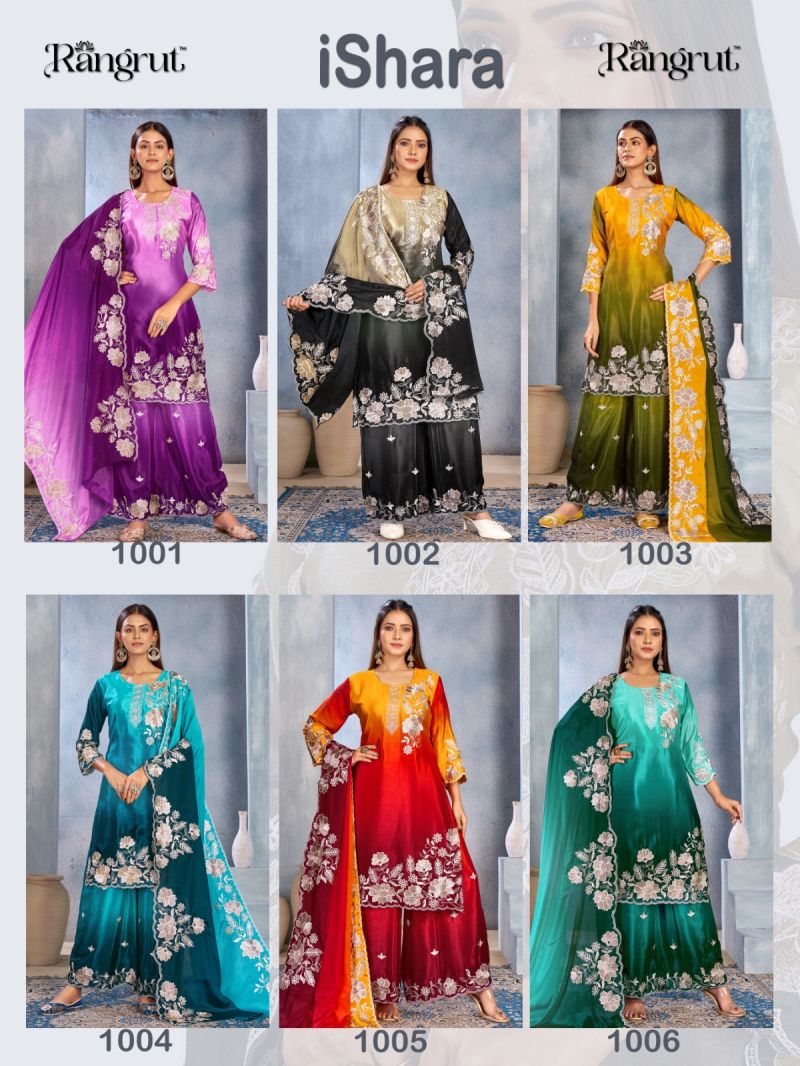 Rangrut Ishara Chinon Embroidery Salwar Kameez Catalog — Wholesale Kurtis, Vardan Ethnic wholesale from Surat — view 2