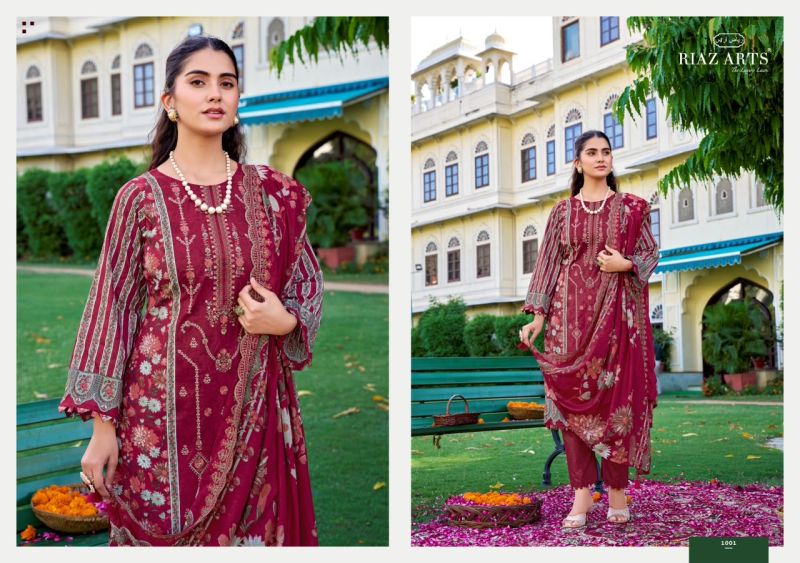 Riaz Arts Farmaish Vol 2 Cambric Cotton Lawn Print With Work Dress Material — Wholesale Dress Material wholesale from Surat — view 2