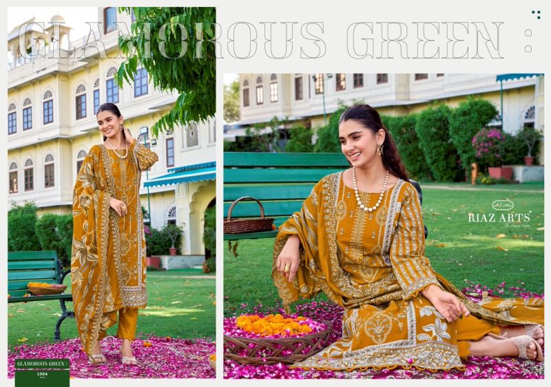 Riaz Arts Farmaish Vol 2 Cambric Cotton Lawn Print With Work Dress Material — Wholesale Dress Material wholesale from Surat — view 5