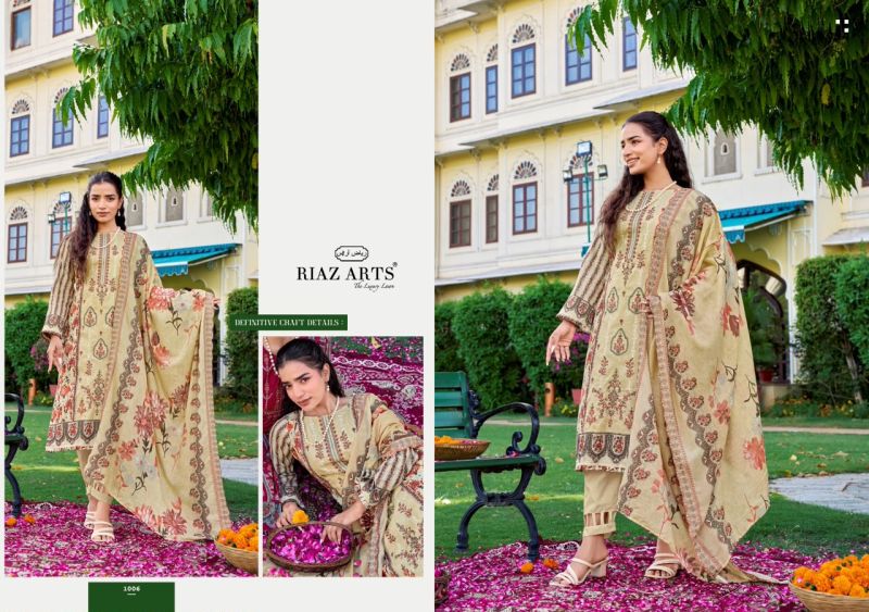 Riaz Arts Farmaish Vol 2 Cambric Cotton Lawn Print With Work Dress Material — Wholesale Dress Material wholesale from Surat — view 6