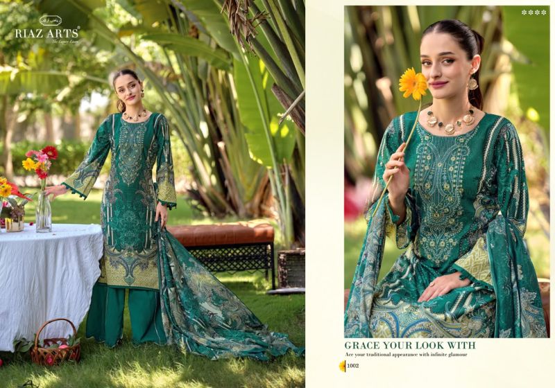 Riaz Arts Nayra Vol 40 Cotton Digital Printed Dress Material — Wholesale Dress Material, Vardan Ethnic wholesale from Surat - Gallery Image 6