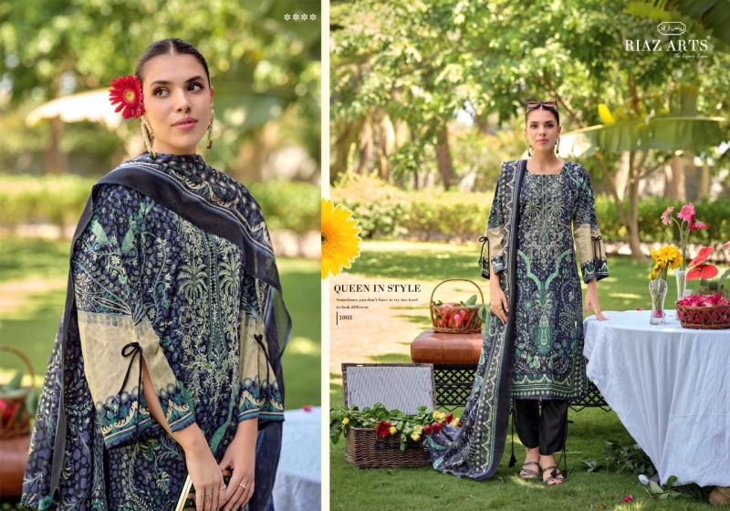 Riaz Arts Nayra Vol 40 Cotton Digital Printed Dress Material — Wholesale Dress Material, Vardan Ethnic wholesale from Surat - Gallery Image 7