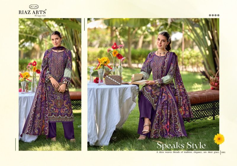 Riaz Arts Nayra Vol 40 Cotton Digital Printed Dress Material — Wholesale Dress Material, Vardan Ethnic wholesale from Surat - Gallery Image 8