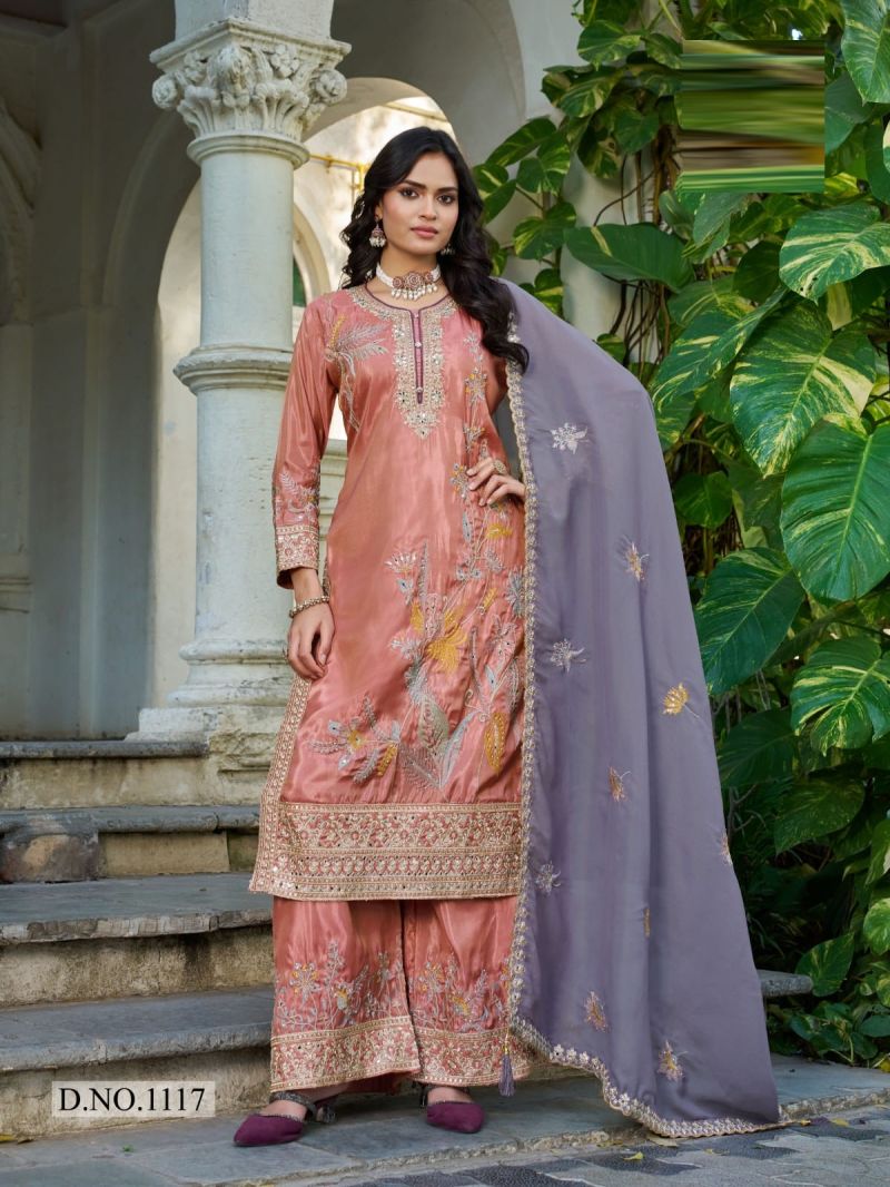 Rishta 1115 To 1118 Simar Embroidery Sequence Hand Work Salwar Kameez — Wholesale Readymade Suit, Vardan Ethnic wholesale from Surat — view 2