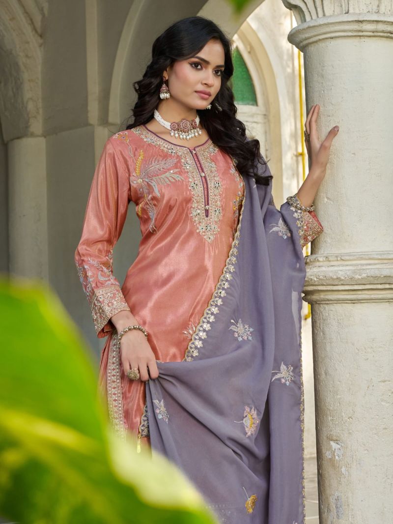 Rishta 1115 To 1118 Simar Embroidery Sequence Hand Work Salwar Kameez — Wholesale Readymade Suit, Vardan Ethnic wholesale from Surat — view 6