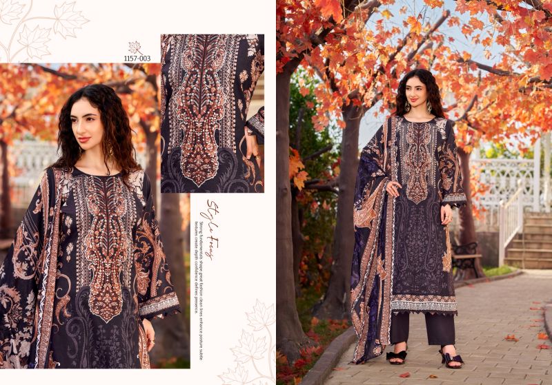 Romani Needle Wonder Vol 15 Cotton Embroidered Dress Material — Wholesale Dress Material, Romani wholesale from Surat - Gallery Image 2