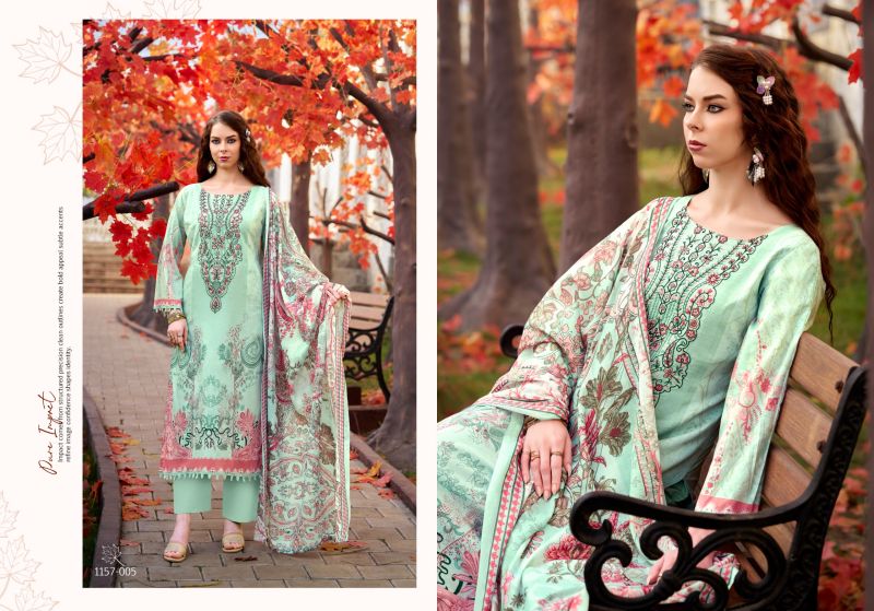 Romani Needle Wonder Vol 15 Cotton Embroidered Dress Material — Wholesale Dress Material, Romani wholesale from Surat - Gallery Image 4