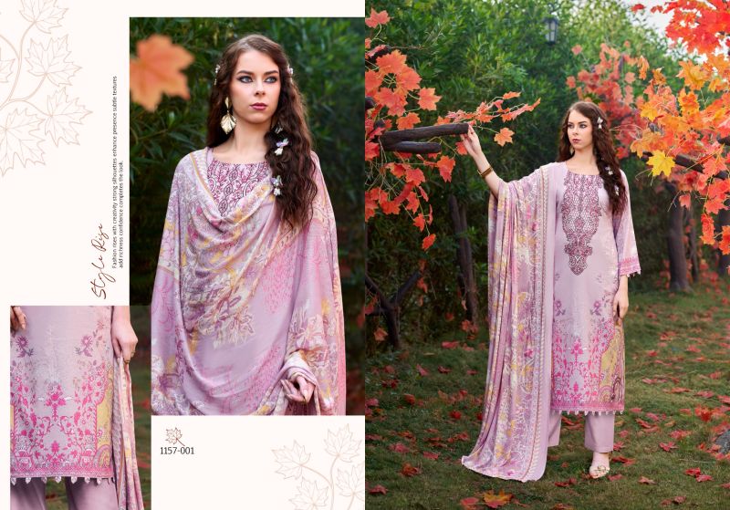 Romani Needle Wonder Vol 15 Cotton Embroidered Dress Material — Wholesale Dress Material, Romani wholesale from Surat - Gallery Image 5