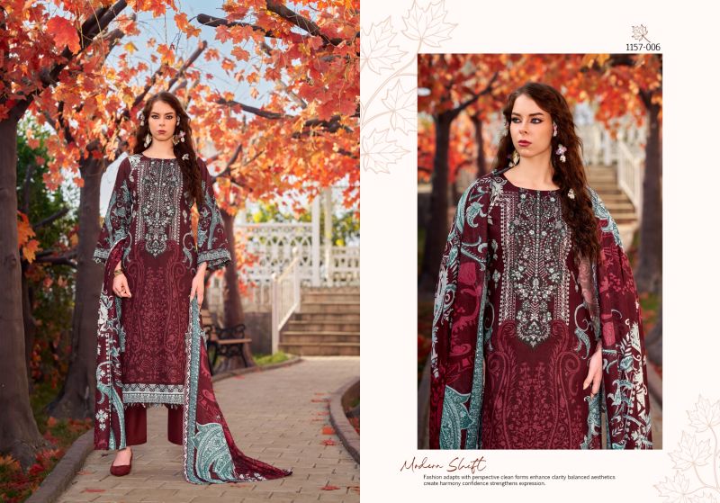 Romani Needle Wonder Vol 15 Cotton Embroidered Dress Material — Wholesale Dress Material, Romani wholesale from Surat - Gallery Image 8