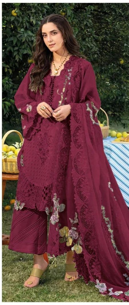 Saniya 1722 A To D Cotton Chikankari Embroidered Salwar Kameez
