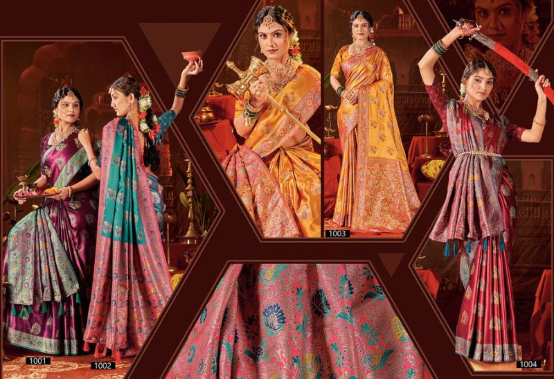 Saroj Ladlee Satin Vol 1 Satin Silk Saree Catalog — Festival Sarees, Vardan Ethnic wholesale from Surat — view 5