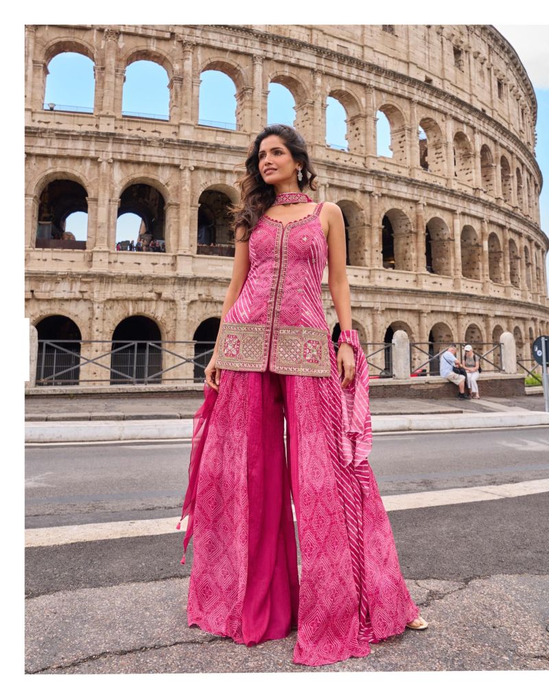 Sayuri Mehar Simar Silk Embroidered Kurti With Sharara Dupatta Catalog