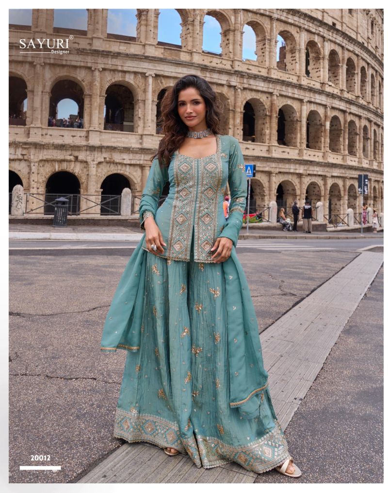 Sayuri Mehar Simar Silk Embroidered Kurti With Sharara Dupatta Catalog — Wholesale Readymade Suit, Vardan Ethnic wholesale from Surat — view 3