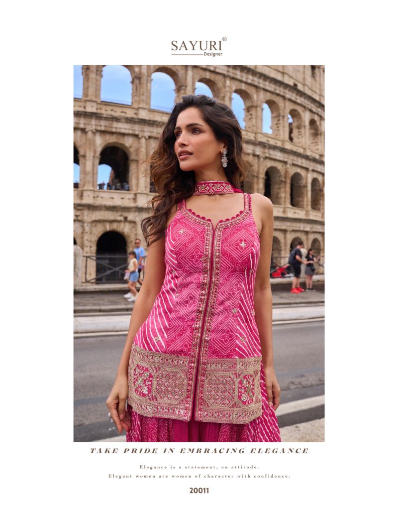 Sayuri Mehar Simar Silk Embroidered Kurti With Sharara Dupatta Catalog — Wholesale Readymade Suit, Vardan Ethnic wholesale from Surat — view 4