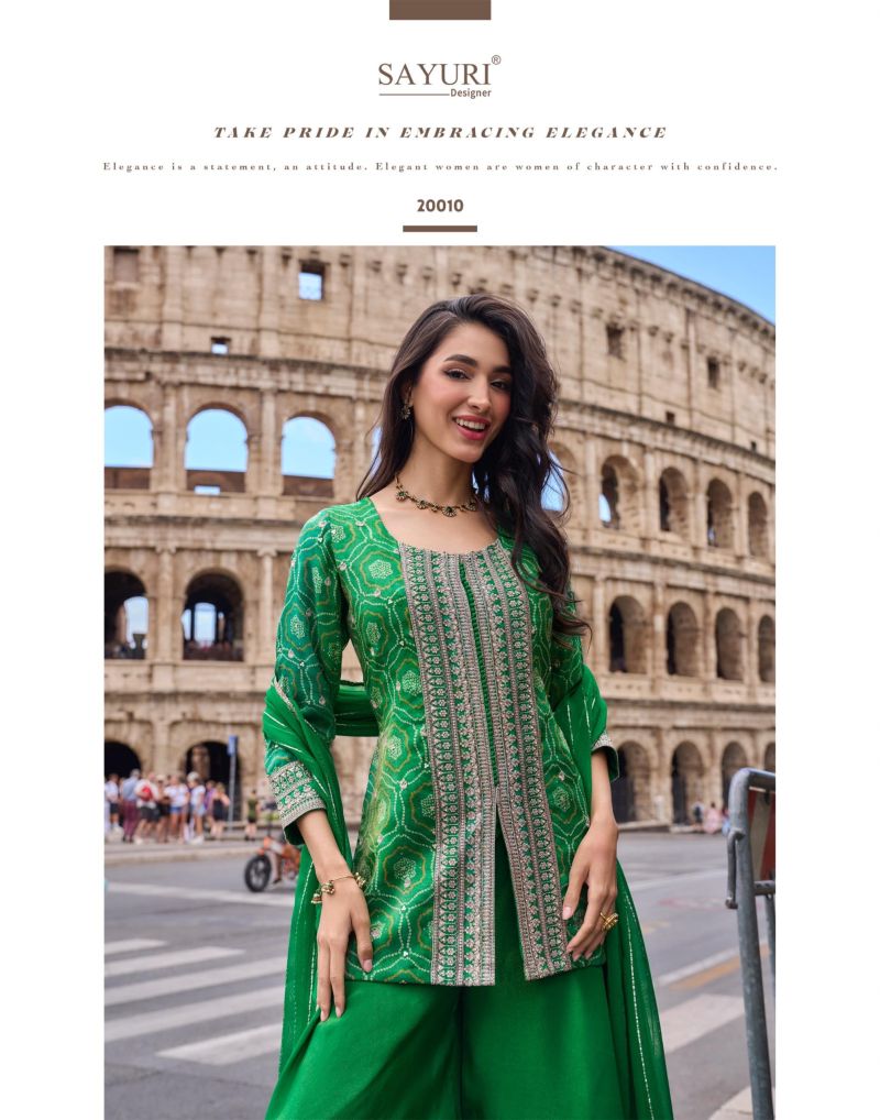 Sayuri Mehar Simar Silk Embroidered Kurti With Sharara Dupatta Catalog — Wholesale Readymade Suit, Vardan Ethnic wholesale from Surat — view 5