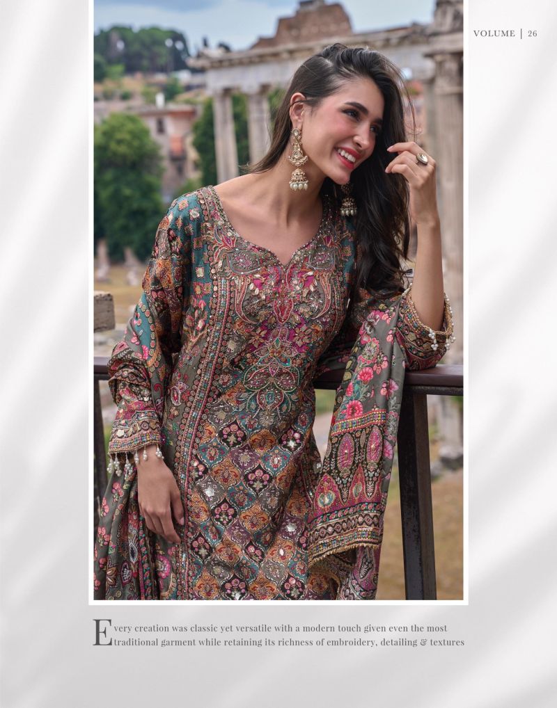 Print Aari Work Kurti With Sharara Dupatta Set — Wholesale Kurtis, Sayuri wholesale from Surat — Photo 2