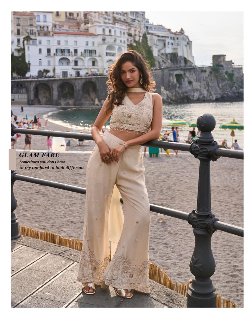 Sayuri Naysa Premium Chinon Silk Embroidered Designer Indo Western Catalog — Wholesale Kurti Pant Set, Sayuri wholesale from Surat — Photo 3