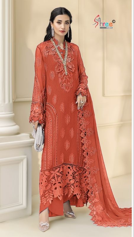 Shree Sf 5561 A To D Chiffon Heavy Embroidered Salwar Kameez Catalog