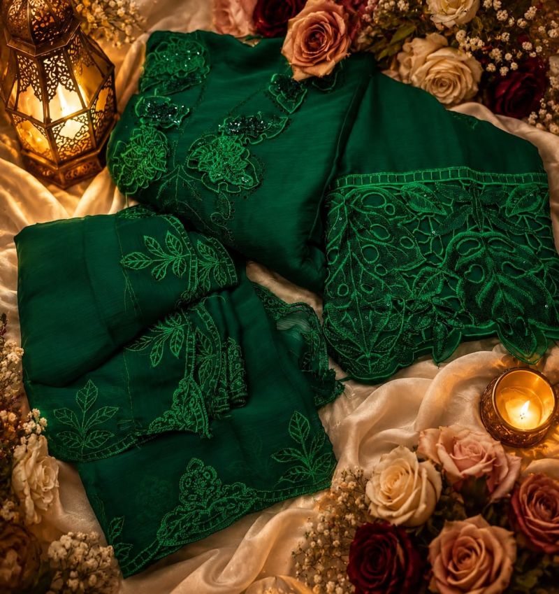 Shree Sf 5561 A To D Chiffon Heavy Embroidered Salwar Kameez Catalog — Wholesale Pakistani Suits, Vardan Ethnic wholesale from Surat - Gallery Image 8